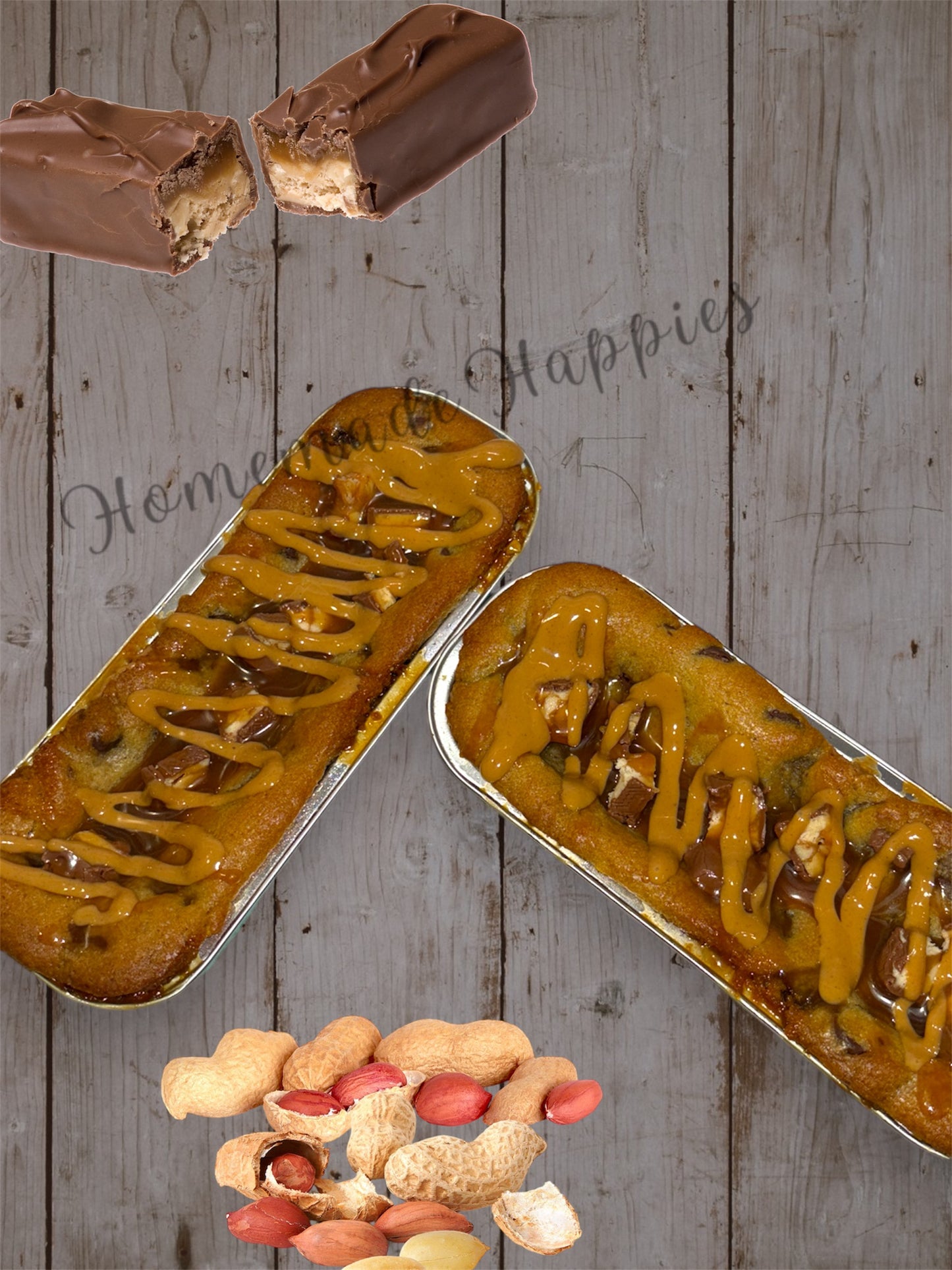 Deep dish Snicker stuffed cookie
