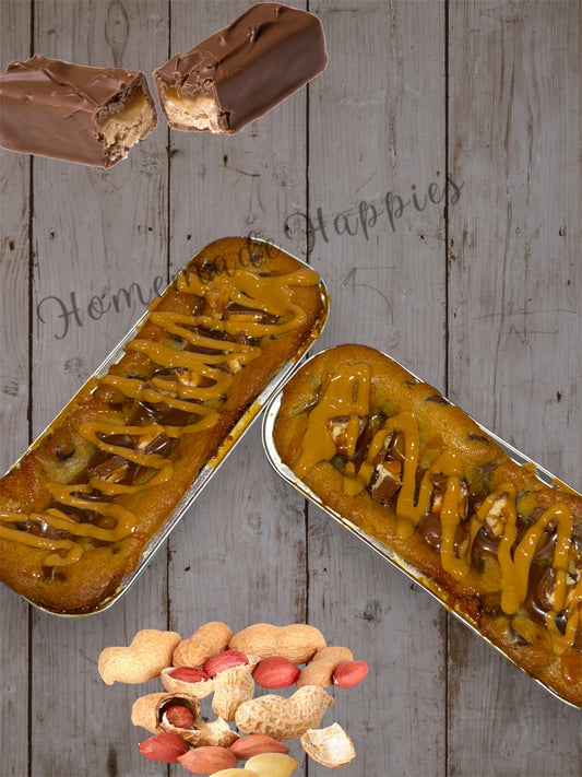 Deep dish Snicker stuffed cookie